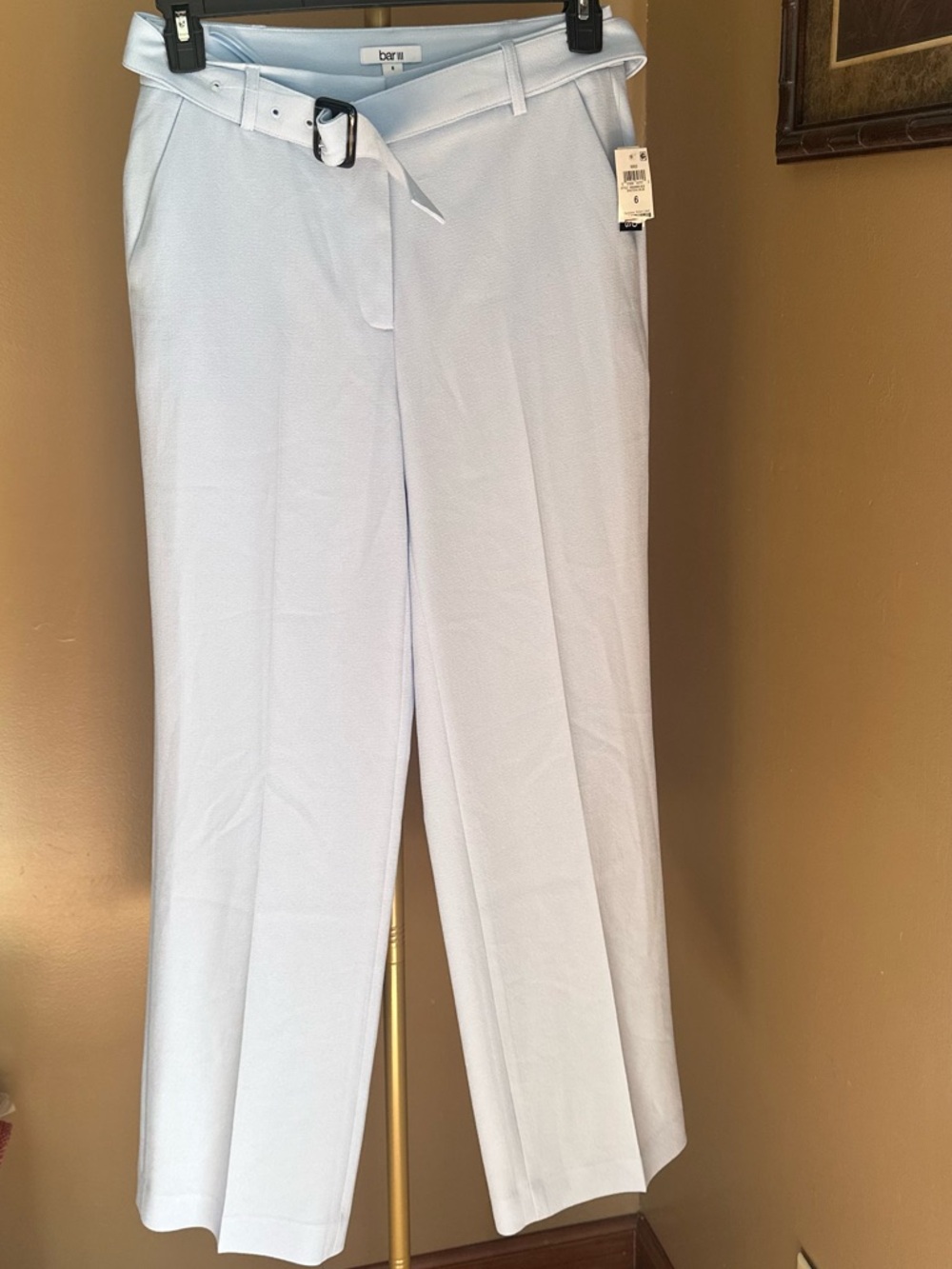 Bar III Light Blue Belted Pants